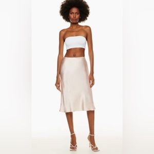 Babaton by Aritzia satin slip skirt